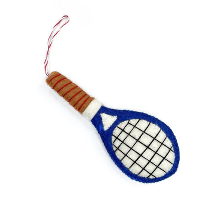 Handmade Felt &amp; Wool: Tennis Racquet Ornament