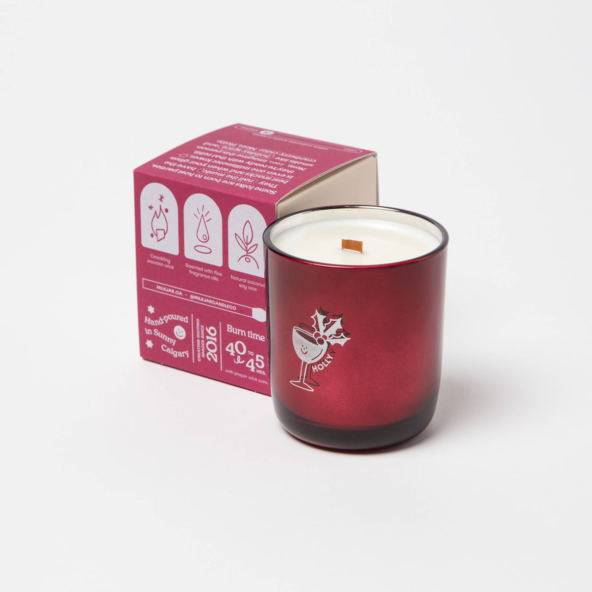 Holly - Cranberry, Clove &amp; Pine Coconut Soy 8oz Holiday Candle