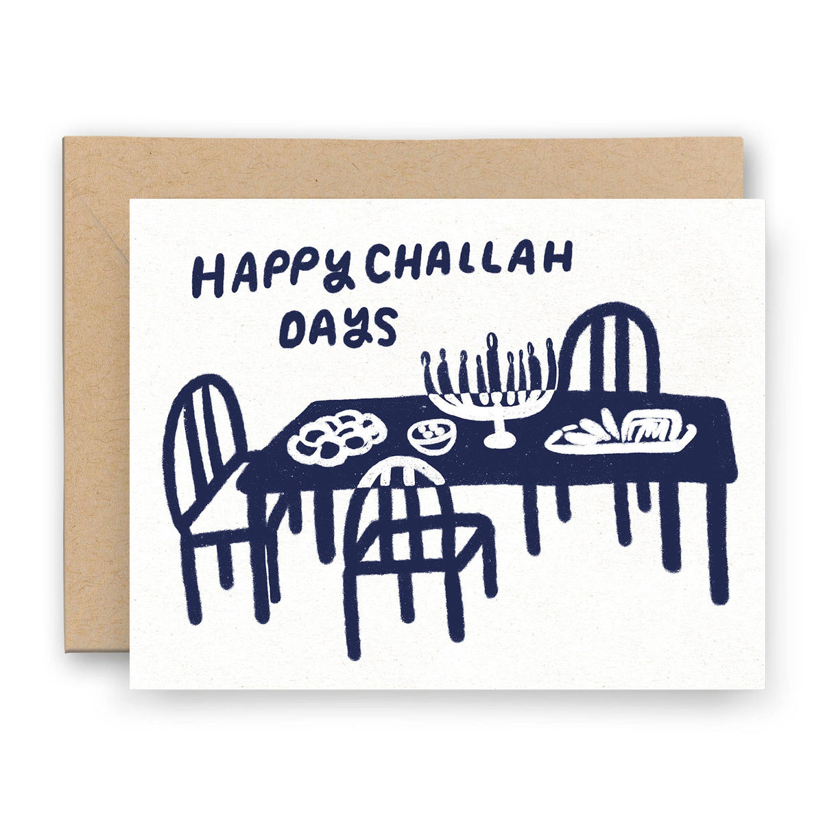 Challah Days Letterpress Hanukkah Card