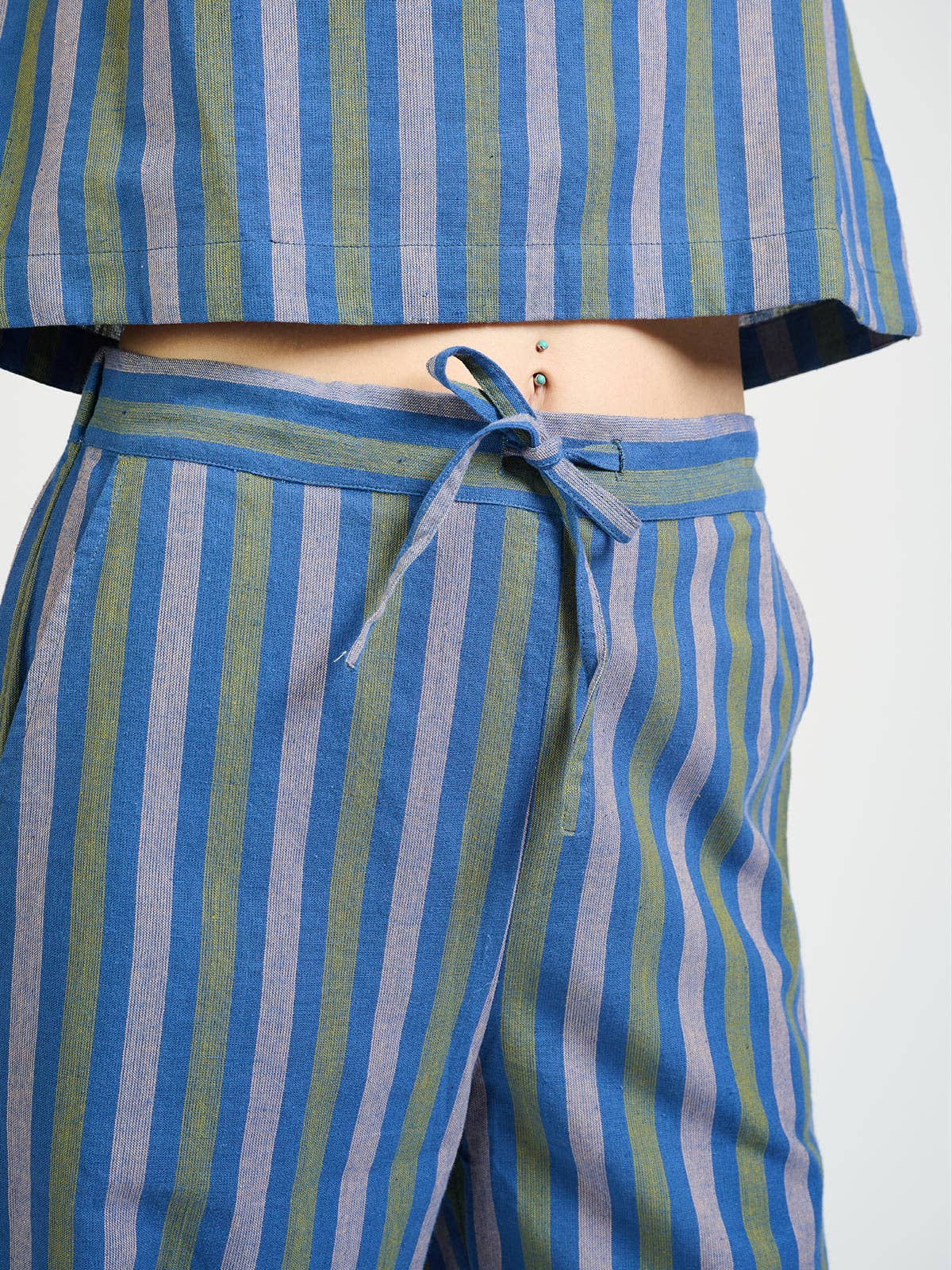 Emmy Drawstring Pant Lavender Stripe: Lavender Stripe