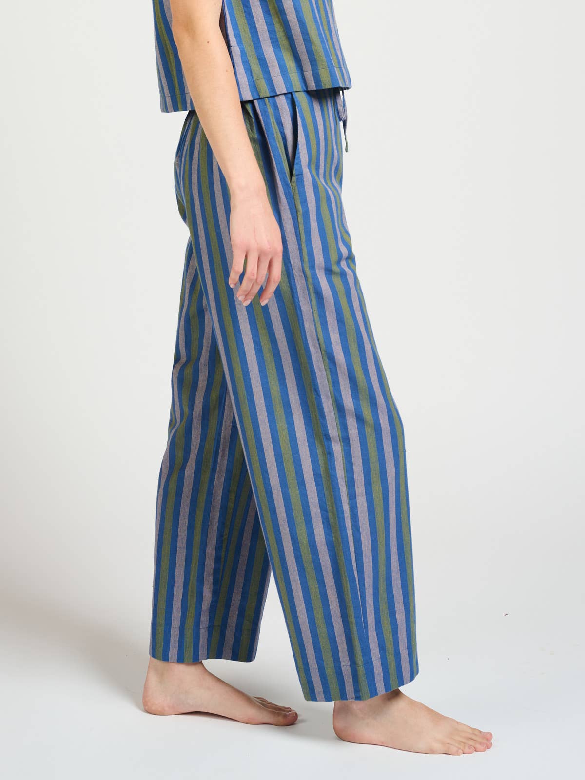 Emmy Drawstring Pant Lavender Stripe: Lavender Stripe