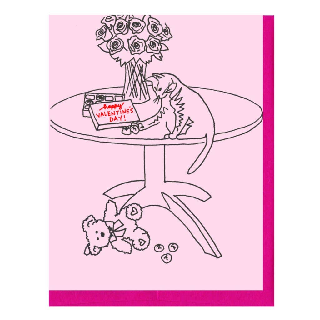 Rude Cat Valentine&#39;s Day Greeting Card