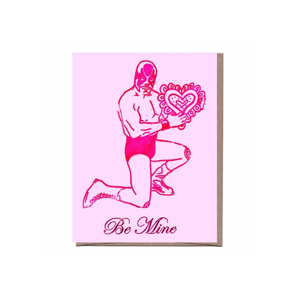 Valentine Luchador Valentine&#39;s Day Greeting Card