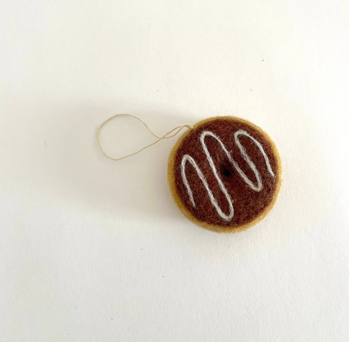 Chocolate Glaze Donut Ornament