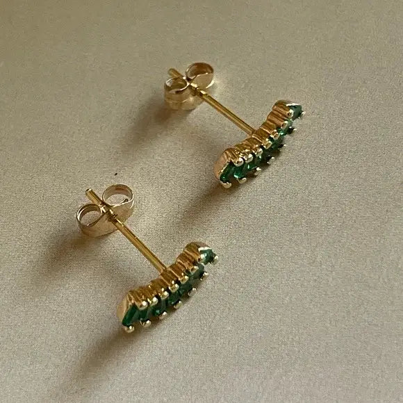 Vendetta Emerald Stud Earrings Single