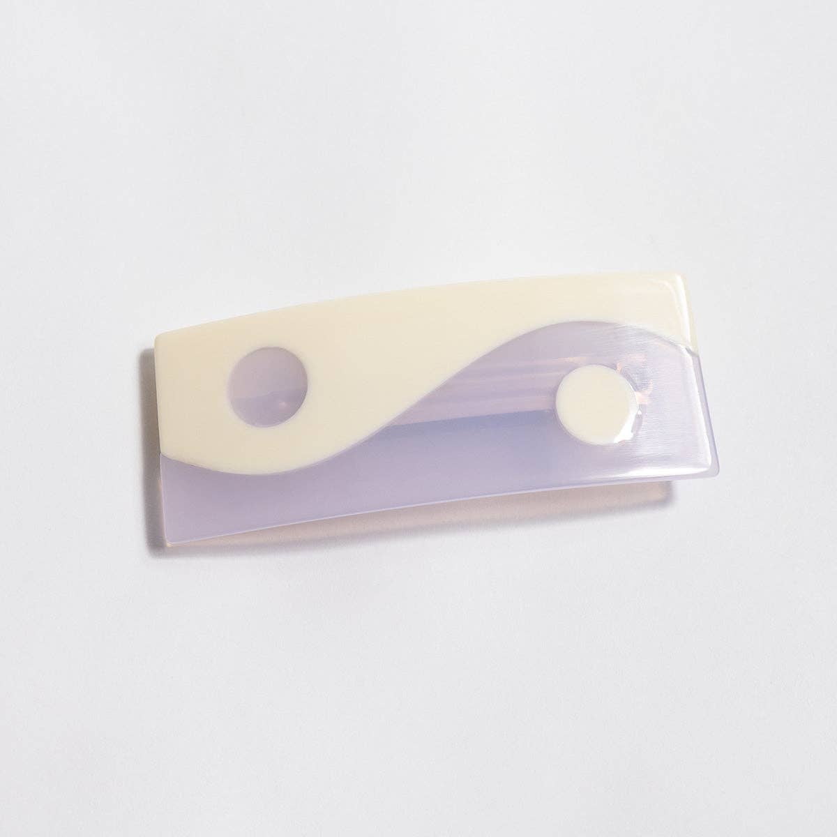 French Barrette Purple Yin Yang