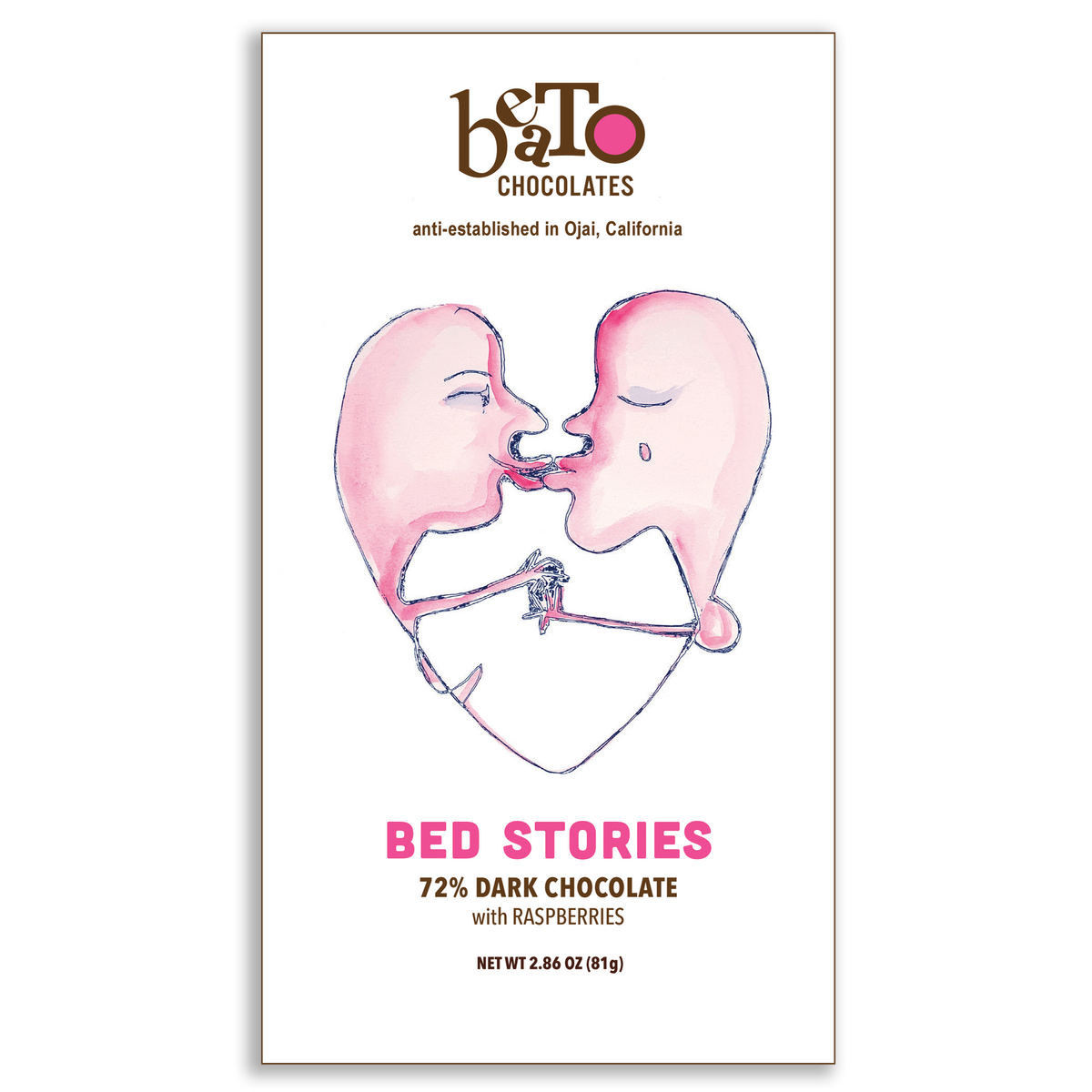 Bed Stories Chocolate Bar with Raspberries (75g/2.64oz)