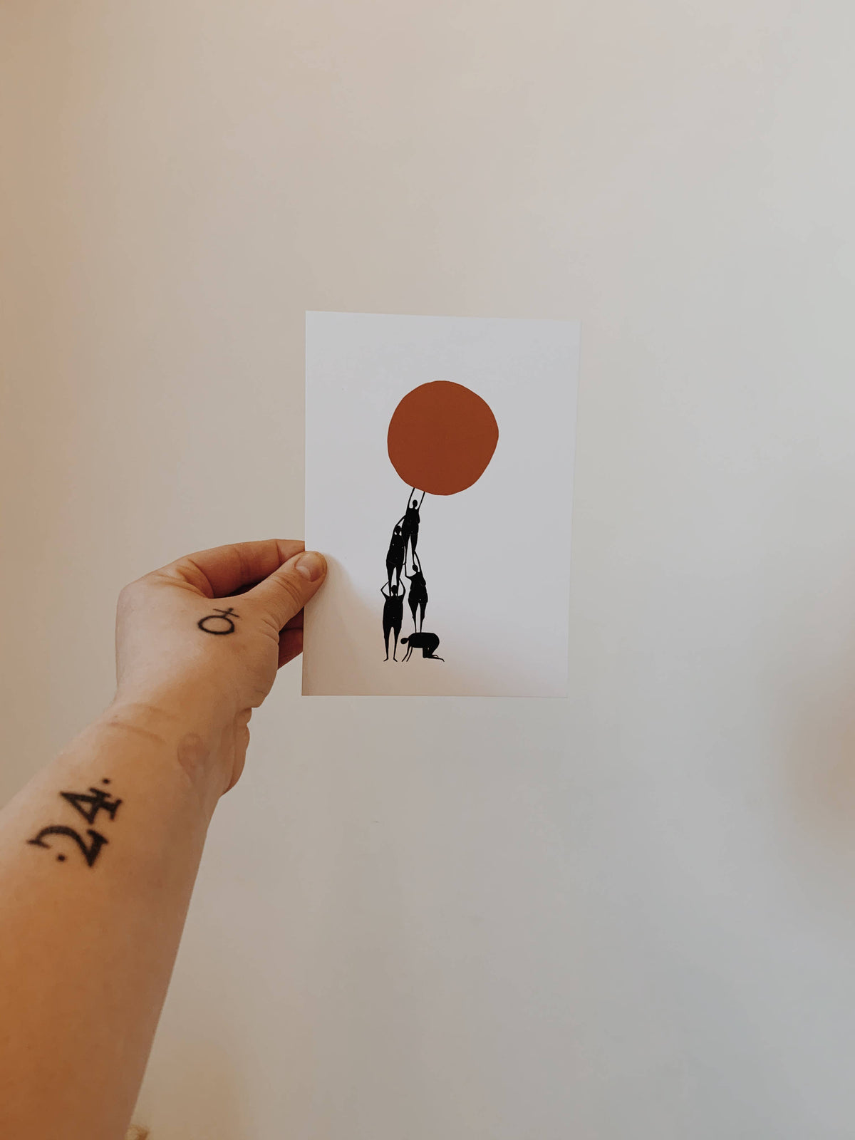 SUN (helping each other) Art Print: 8.5x11