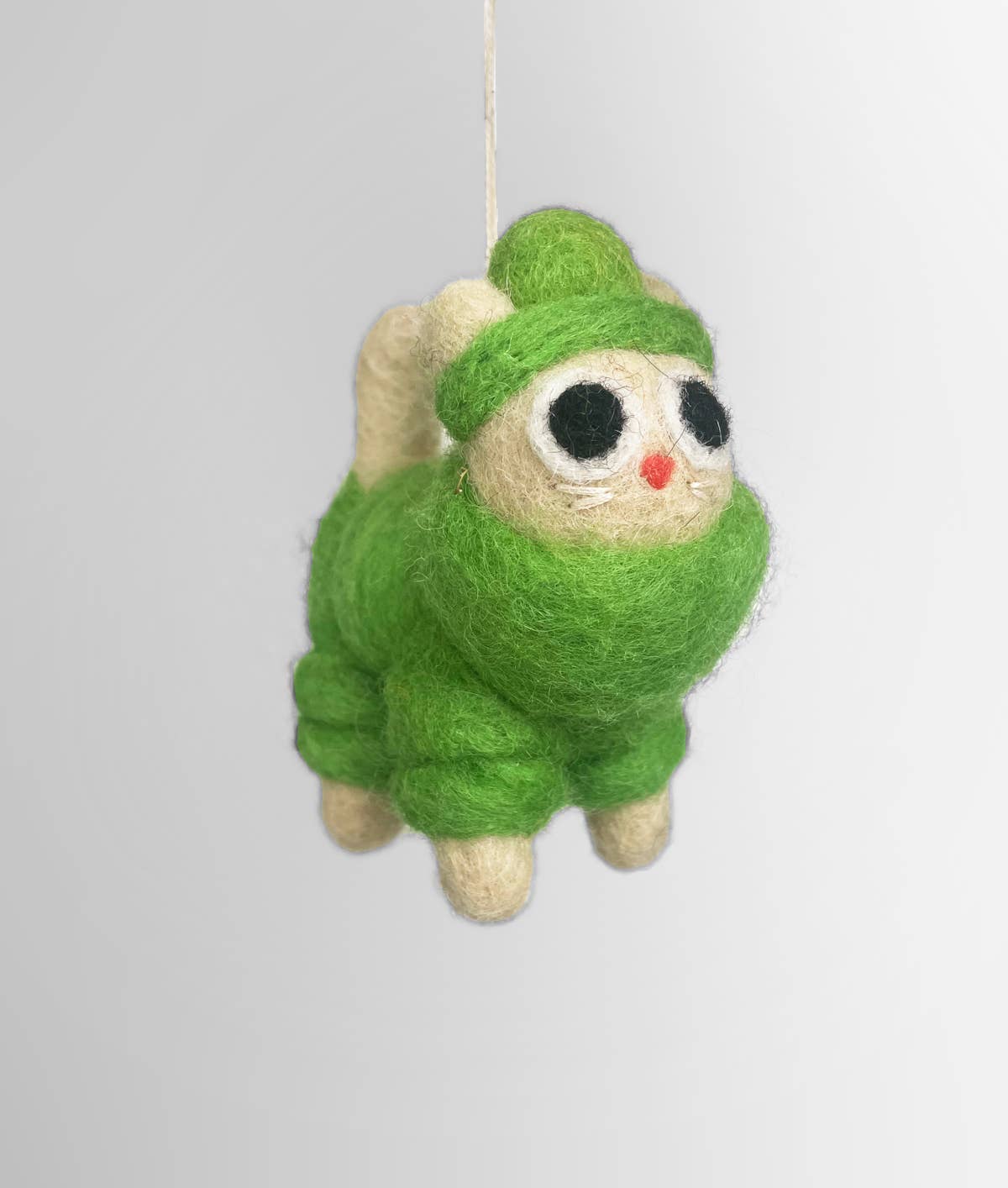 Handmade Felt: “Lee” Cat Ornament