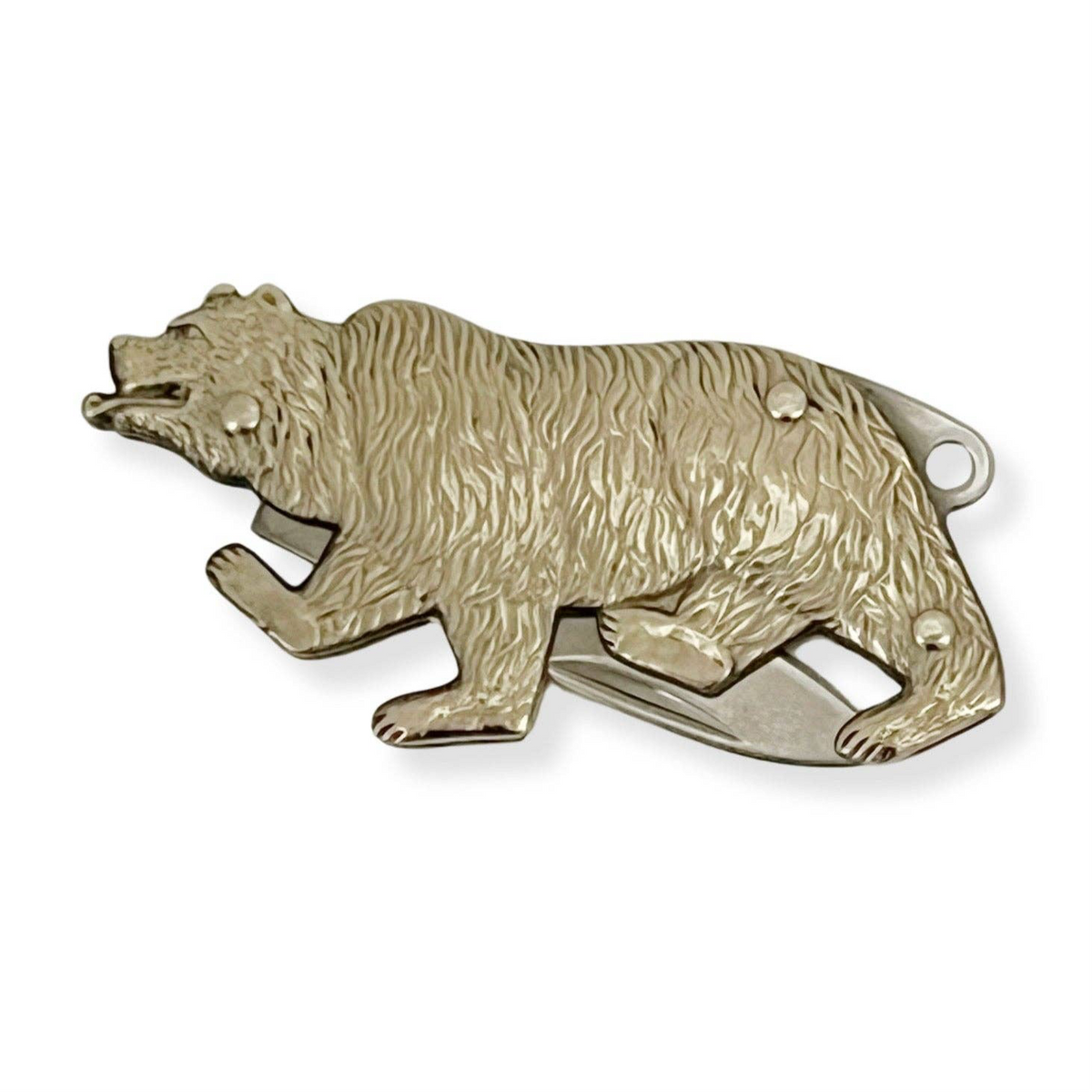 Cute Little Brass Animal Pocket Knife : Bear