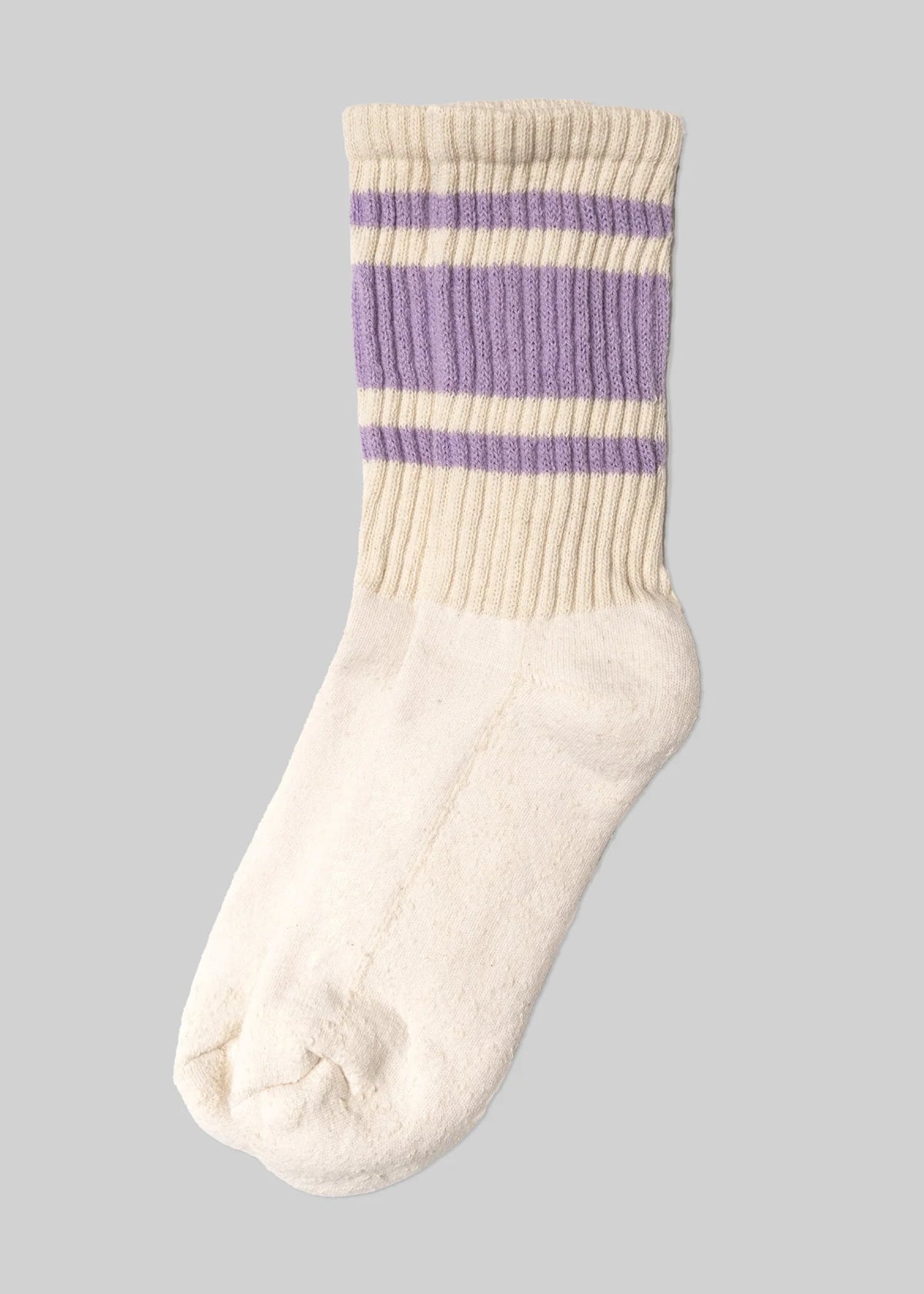 The Retro Mono Stripe Crew - Lavender