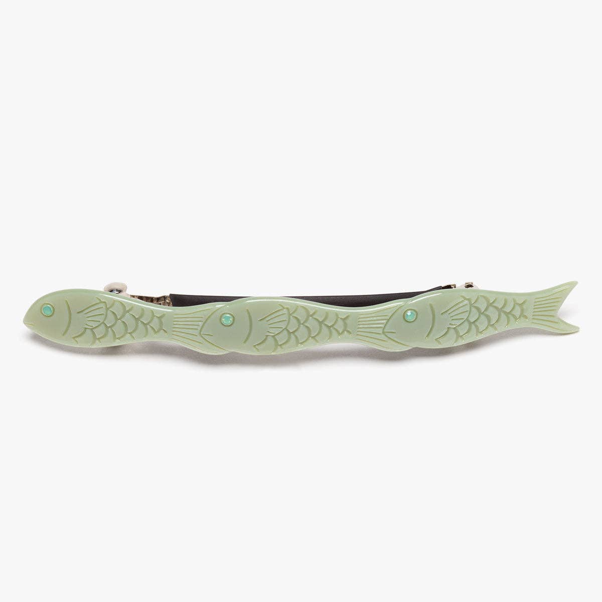 Jade Fish Green Acetate Women&#39;s French Barrette Hair Clip