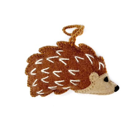 Handmade Felt &amp; Wool: Hedgehog Ornament