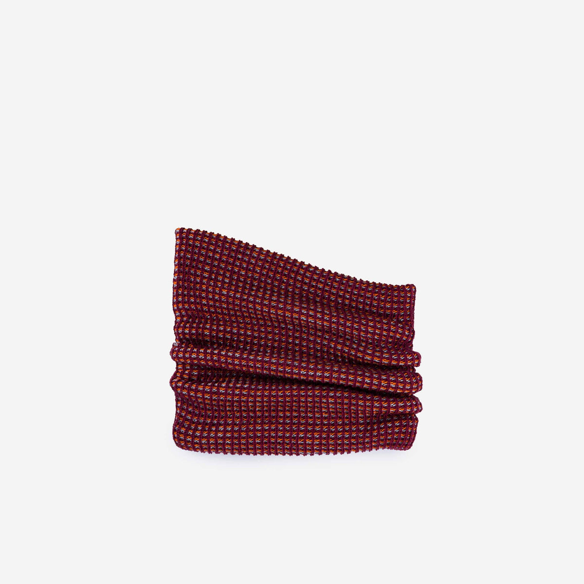 Simple Grid Snood: Wine Red