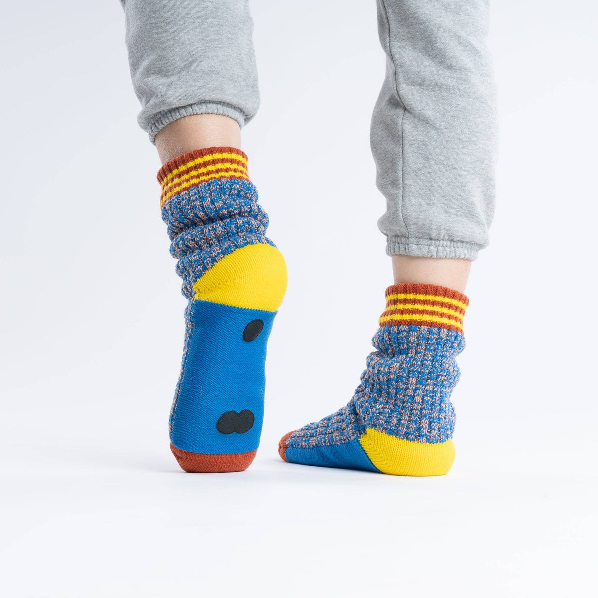 Varsity Knit House Socks: Cobalt / S/M - W 6-9 // M 5-7.5