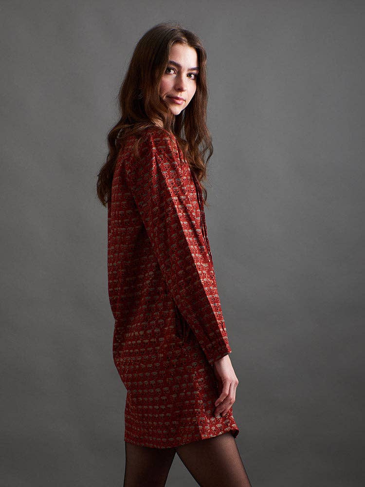 Victoria Tunic Dress Currant Red: Currant Red