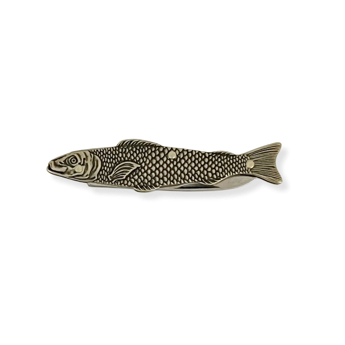 Cute Little Brass Animal Pocket Knife : Fish