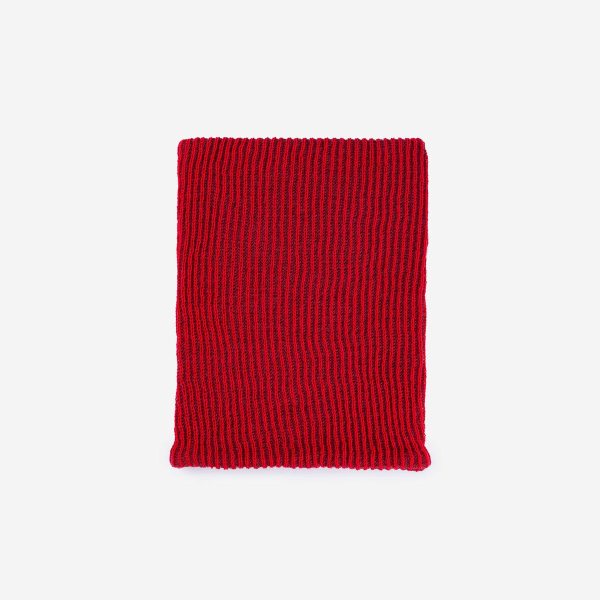 Simple Rib Knit Snood: Ruby Red