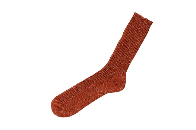 Hemp / Cotton Ribbed Socks (Boston Brick)