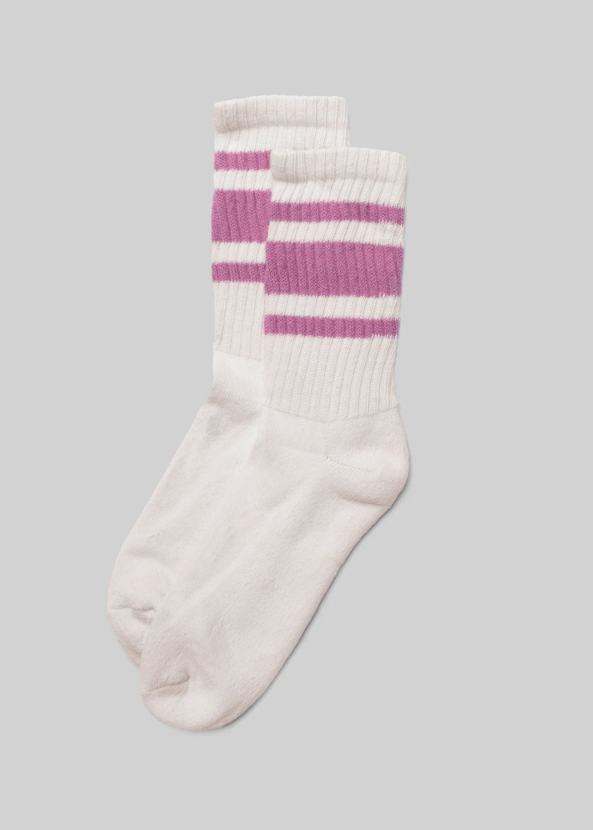 The Retro Mono Stripe Crew - Dusty Rose