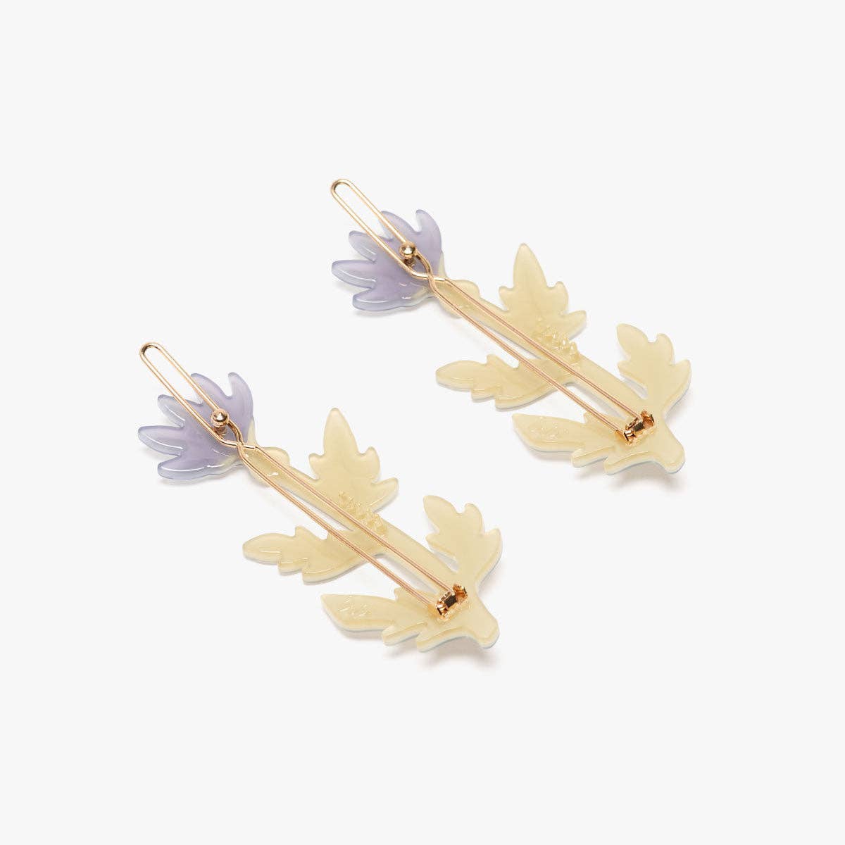 Thistle Purple Flower Acetate Hair Clip Barrette - Sold Single