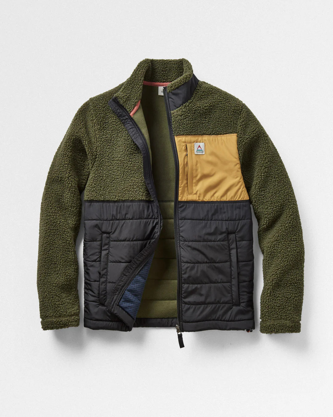 Born Explorer Recycled Polar-Lined Sherpa Fleece (Khaki)