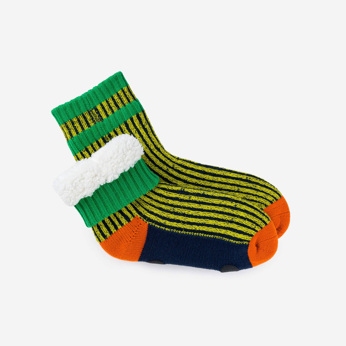 Gym House Socks: Yellow Navy / S/M - W 6-9&lt;br&gt;M 5-7.5