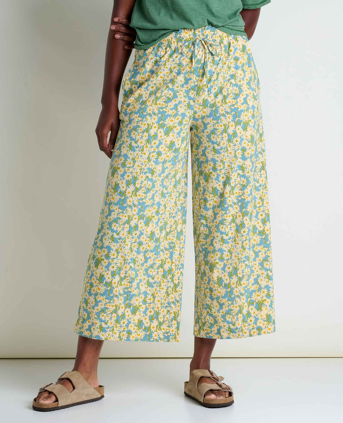 Sunkissed Wide Leg Pant (Glacier Daisy Field Print)