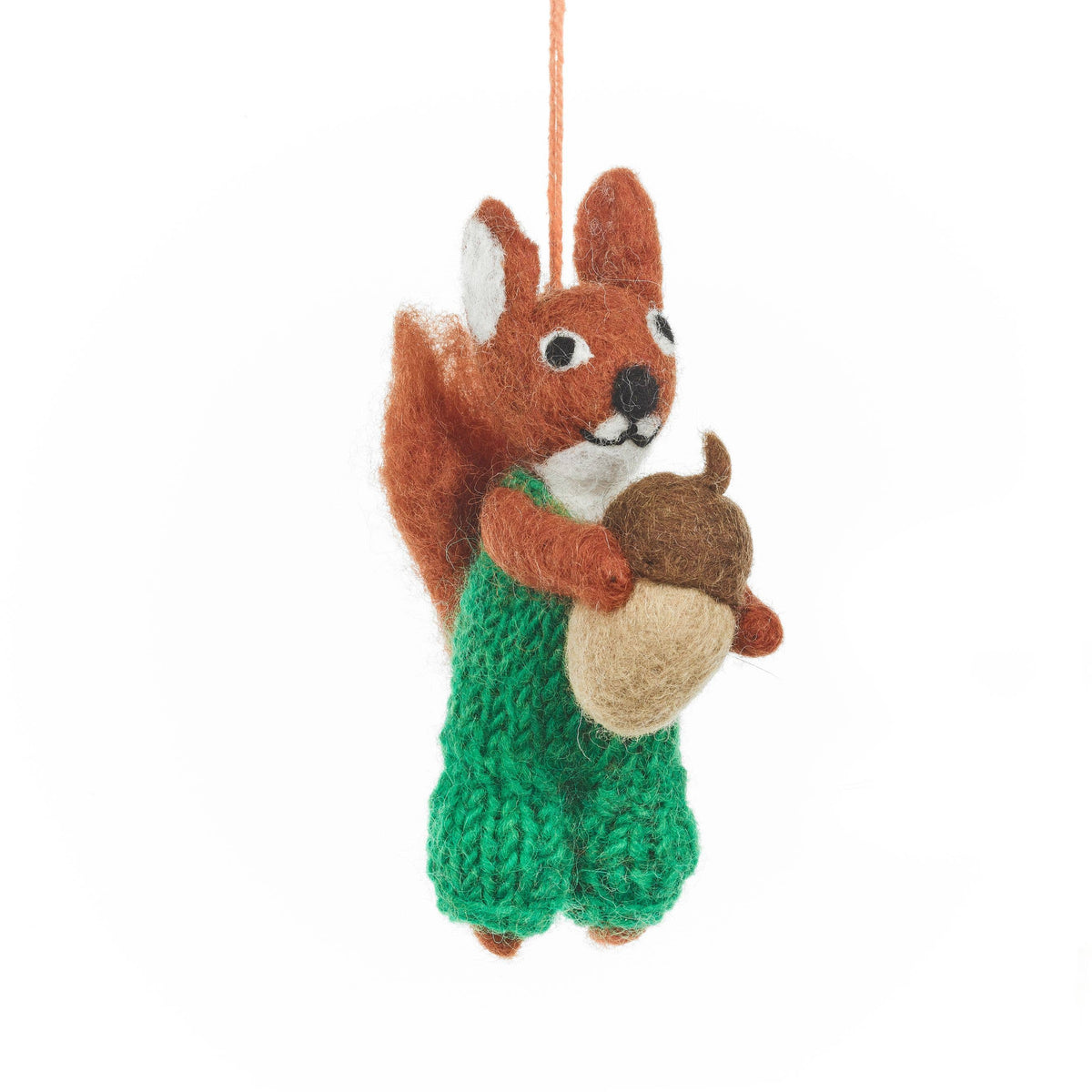 Handmade Felt: “Nelly” Nutkins Squirrel Ornament