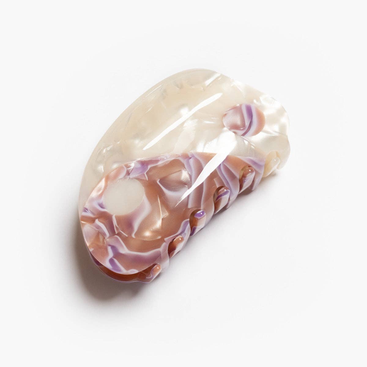 Venus Shell Large Yin-Yang Hair Claw in Pink and Purple