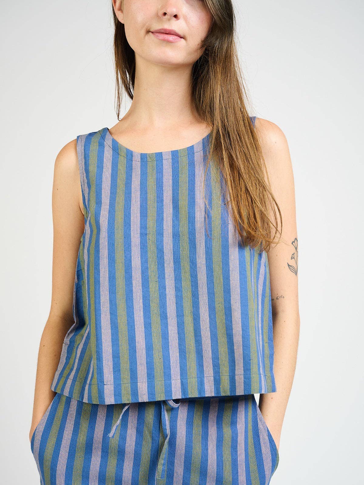 Neko Tank Lavender Stripe: Lavender Stripe