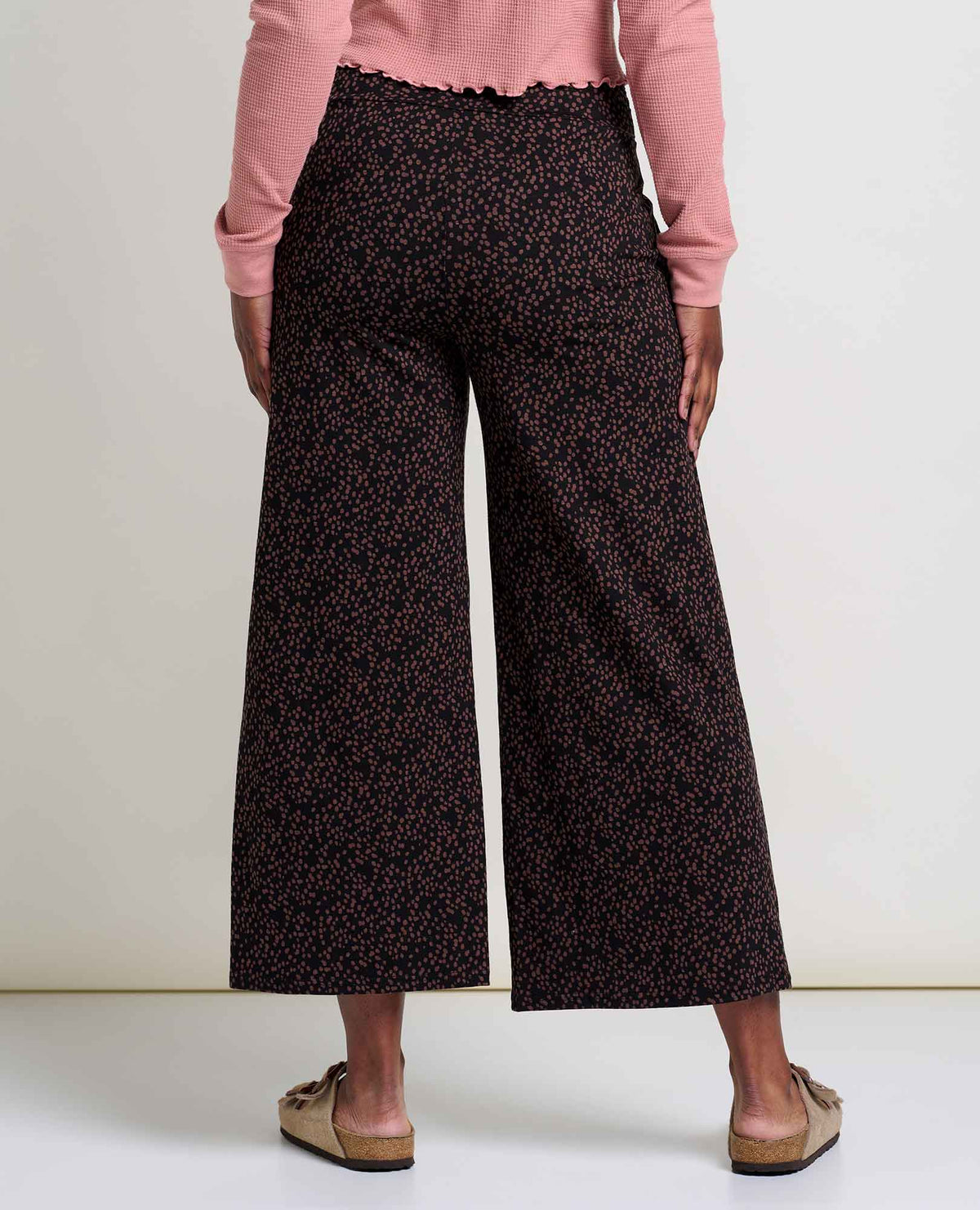 Chaka Wide Leg Pant (Black Dot Print)