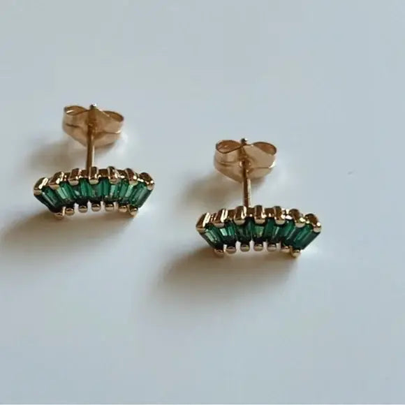 Vendetta Emerald Stud Earrings Single