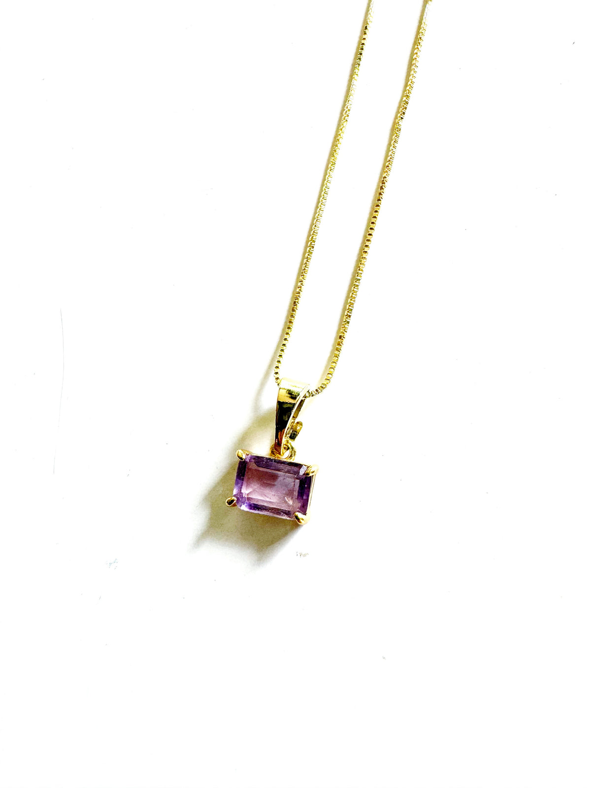 EDIE: Box / Purple Chain Necklace