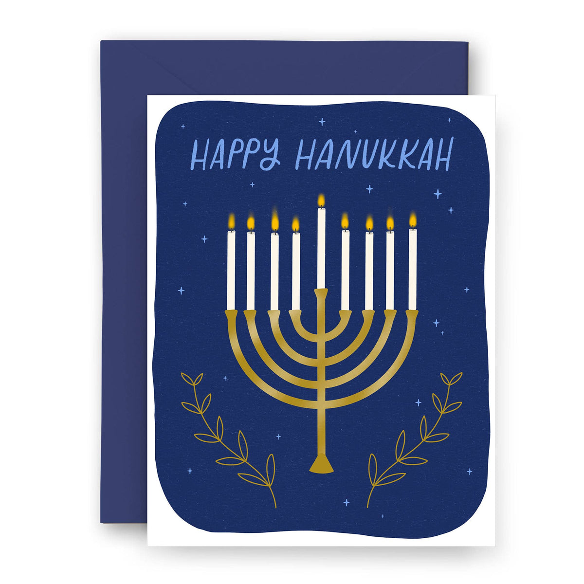 Happy Hanukkah Menorah Card