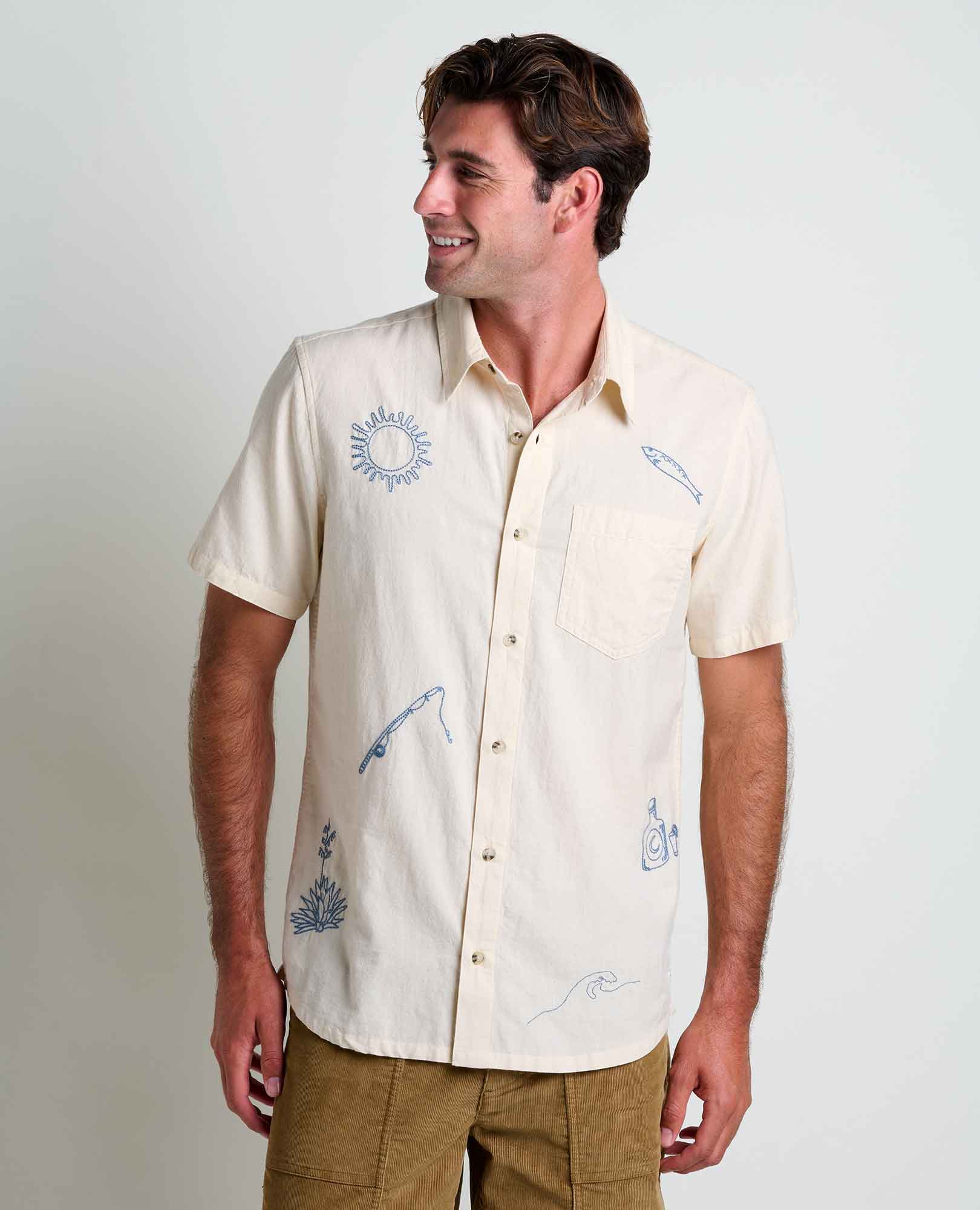 Airscape SS Shirt - Embroidered (Salt)