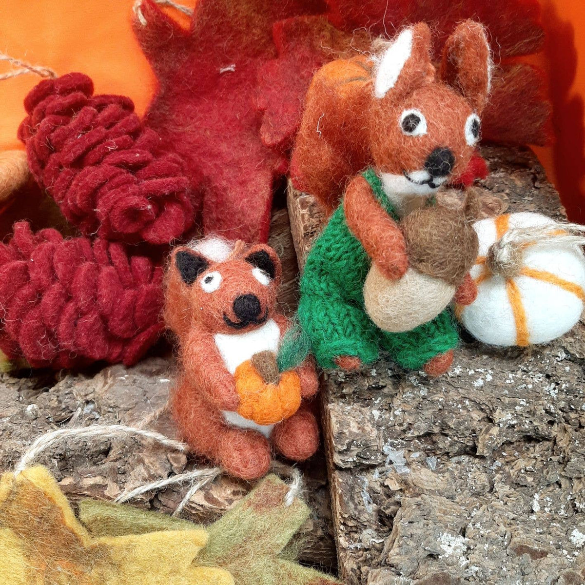 Handmade Felt: “Nelly” Nutkins Squirrel Ornament