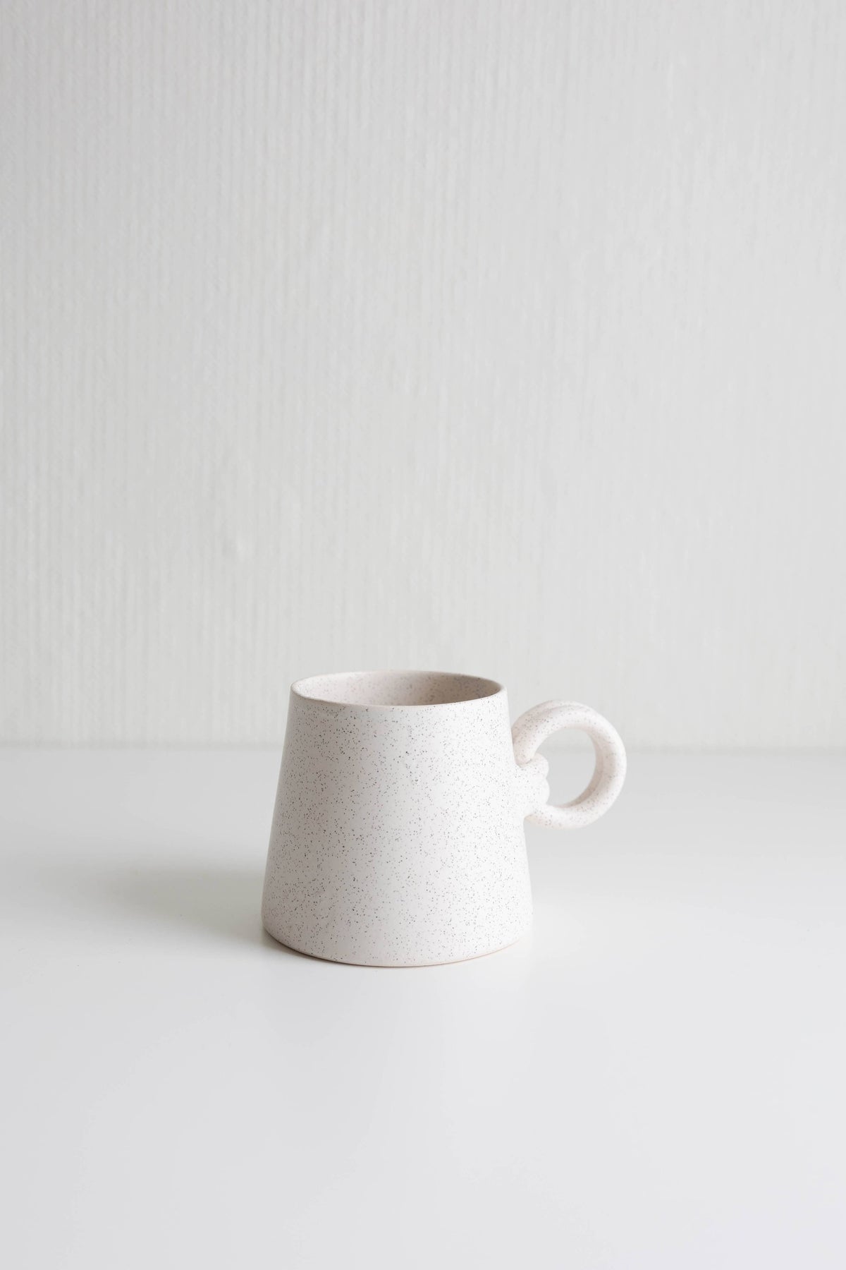 White Double Wrap Handle Mug