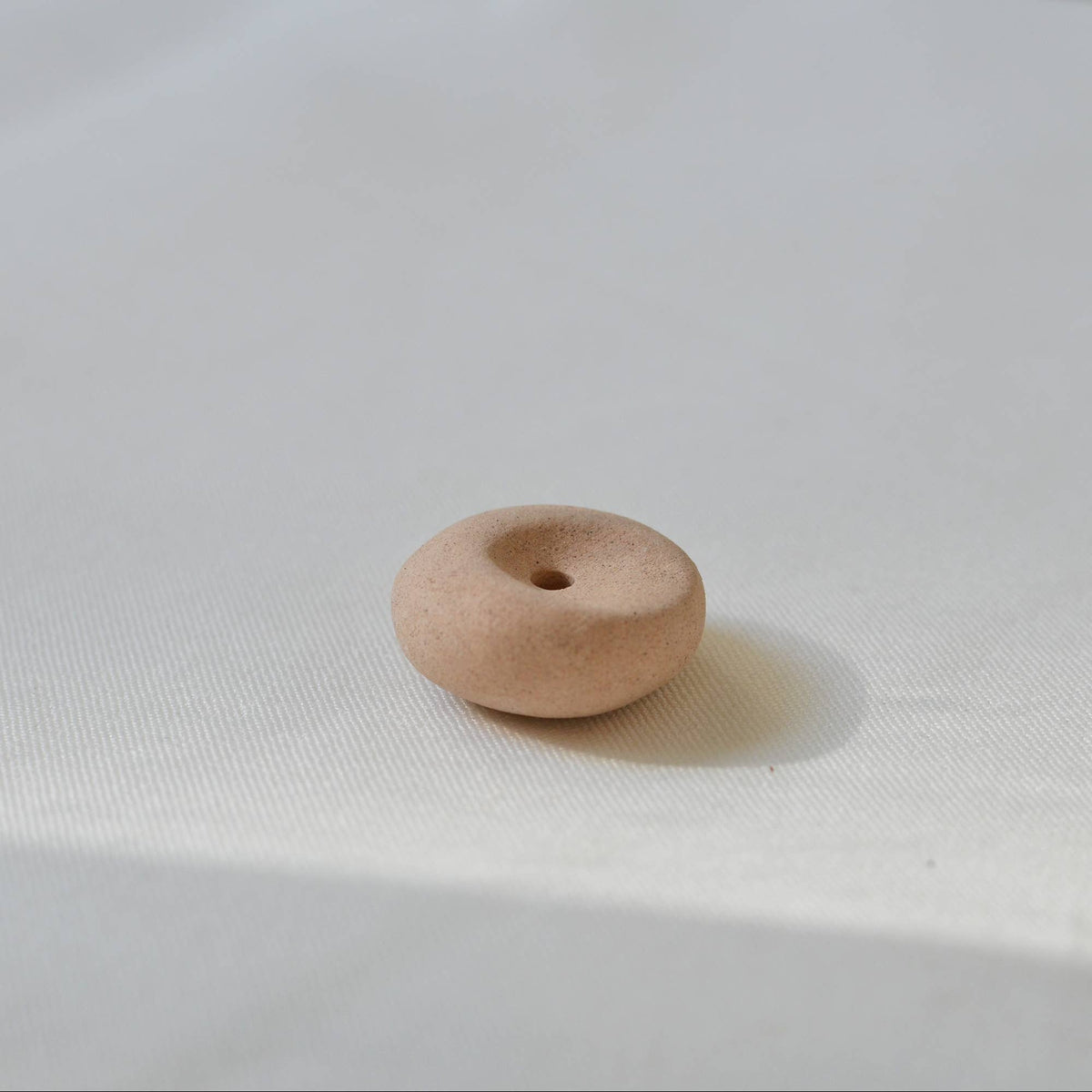 Mini Beige Ceramic Pebble Incense Holder