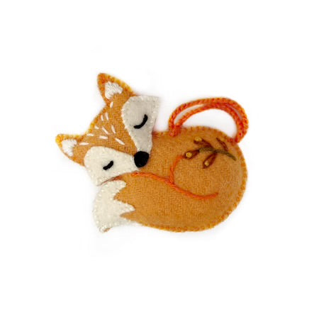 Handmade Felt &amp; Wool: Fox Ornament