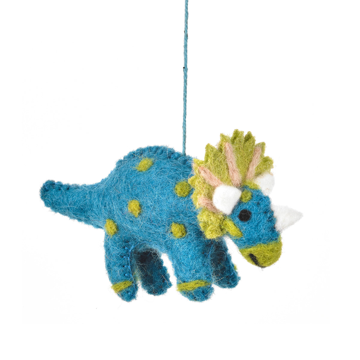 Felt Tessa Triceratops Dinosaur ornament