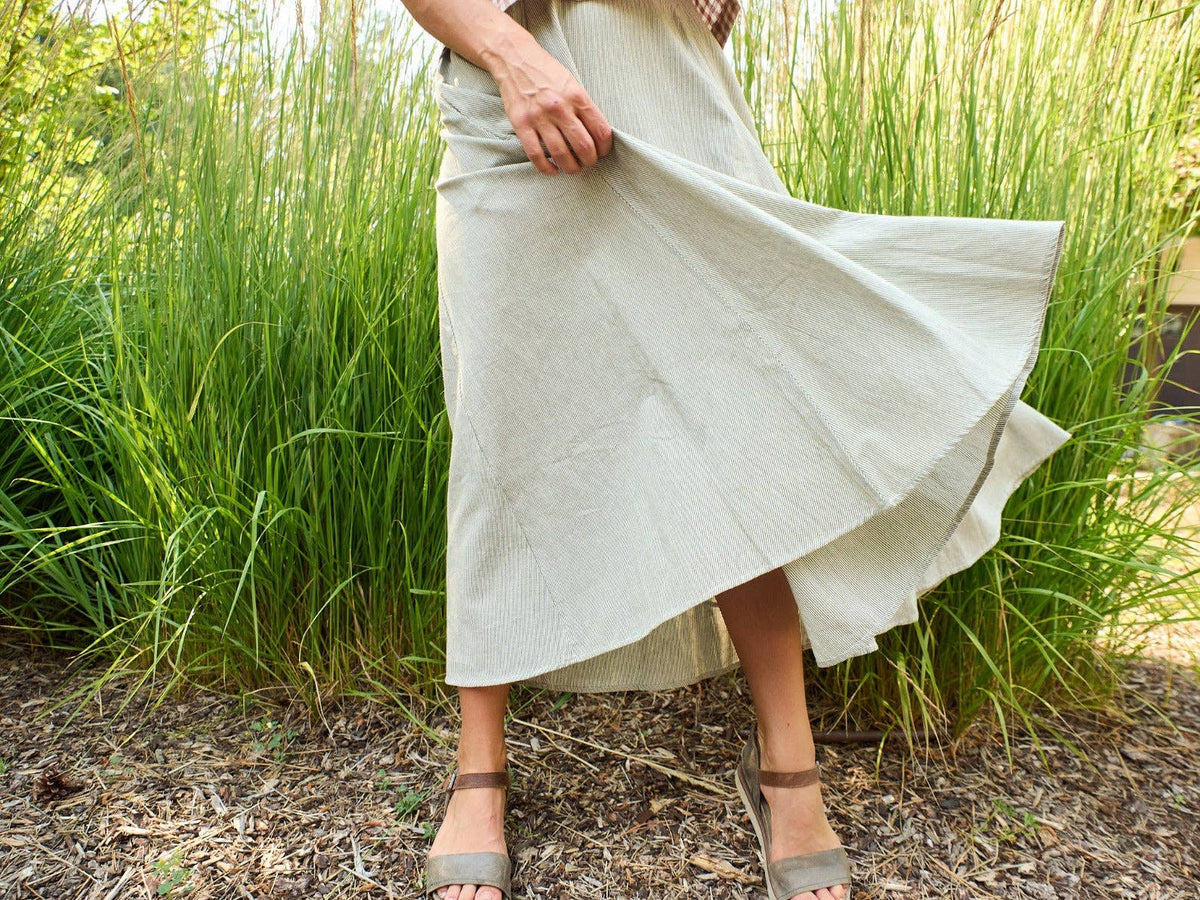 Lucinda Skirt Olive Stripe: Olive Stripe