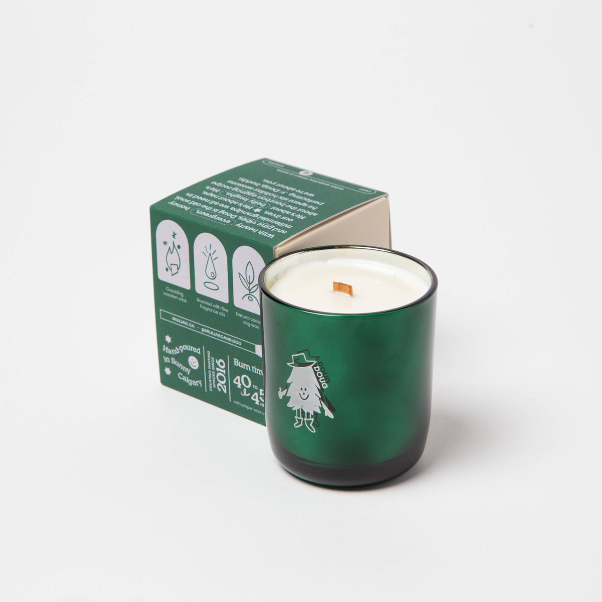 Doug - Evergreen, Bourbon &amp; Musk Coconut Soy 8oz Holiday Candle