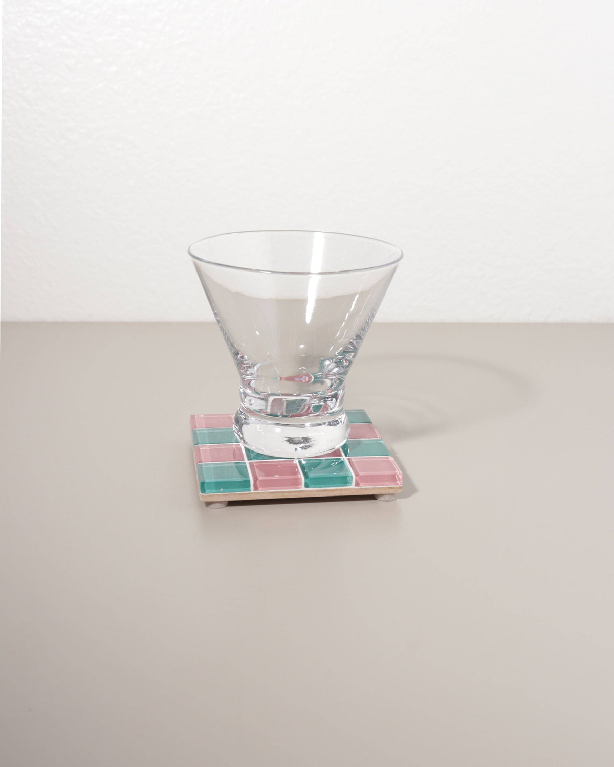 GLASS TILE COASTER - Sour Watermelon: Single