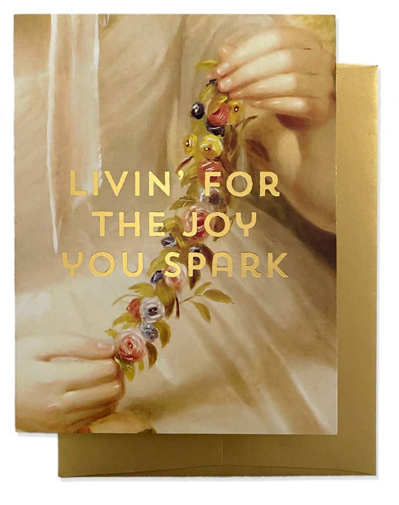 LIVING JOY Greeting Card - Gold Foil