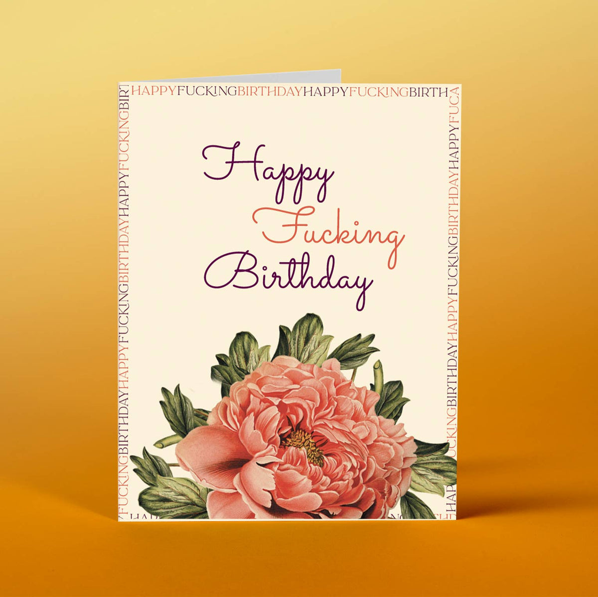 HAPPY FING FLOWERS birthday card