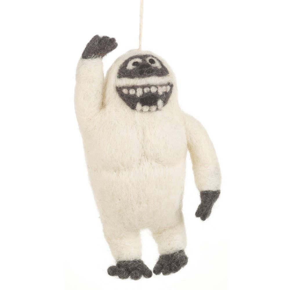 Handmade Felt: Yeti Ornament