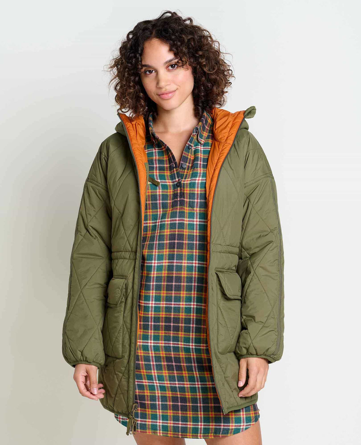 W’s Nomader Reversible Parka (Olive &amp; Persimmon)