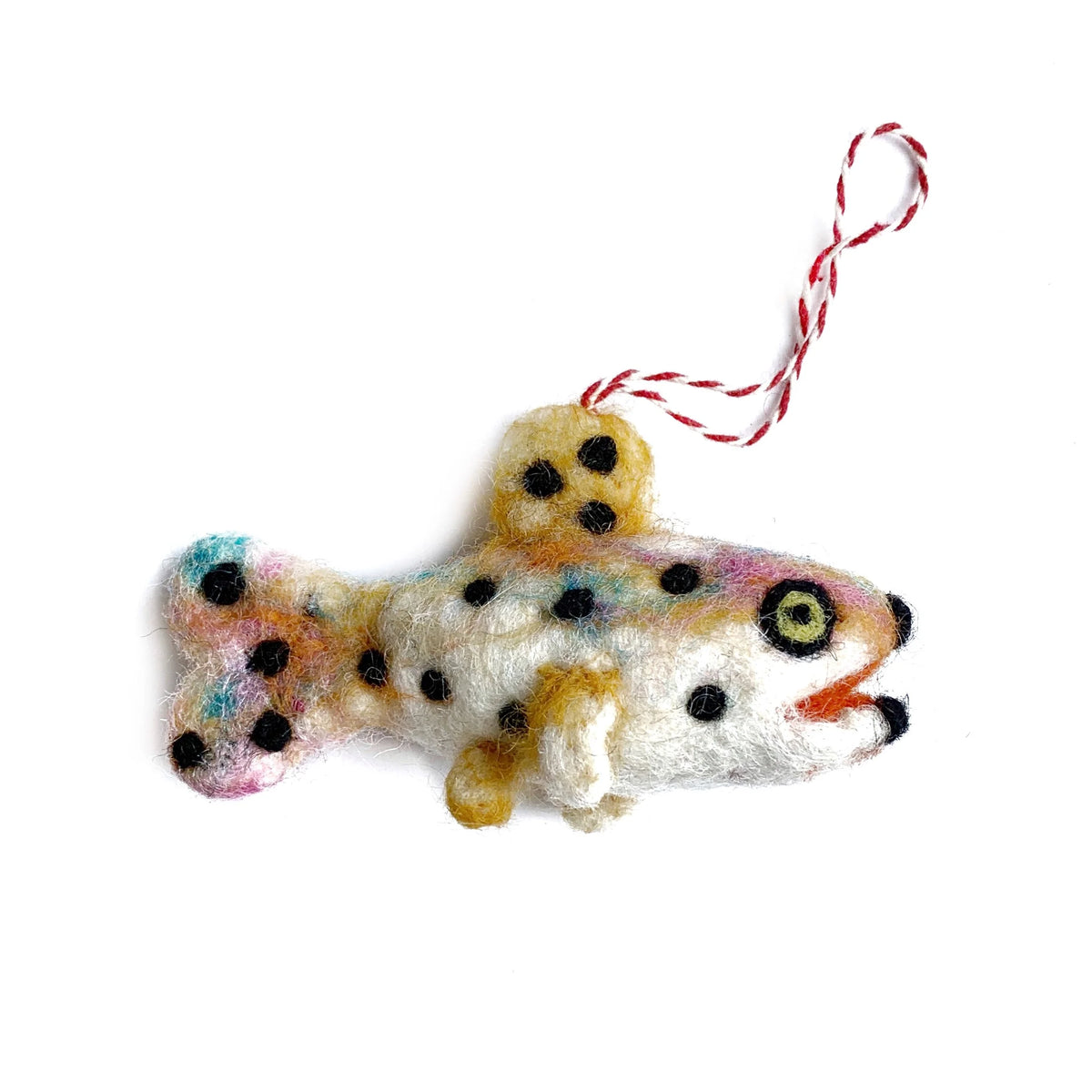 Handmade Felt &amp; Wool: Trout Ornament