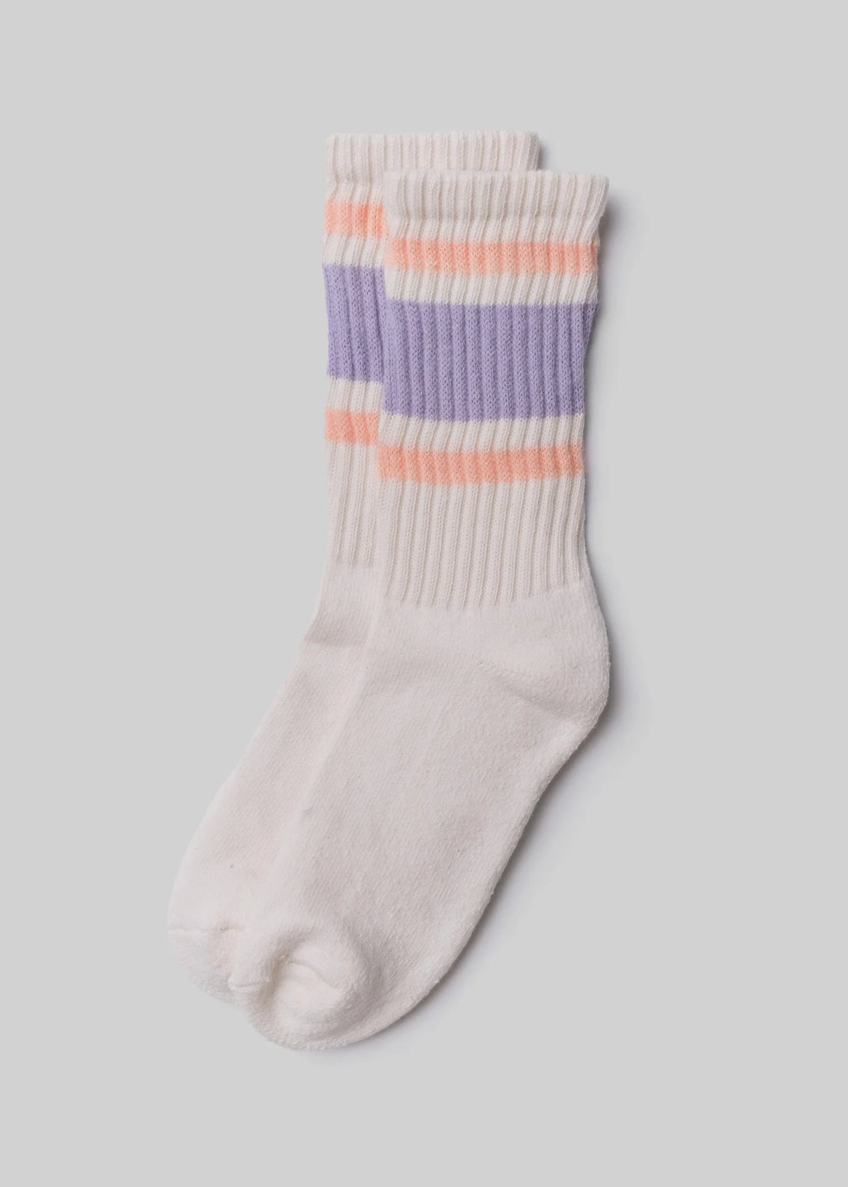 The Retro Stripe Crew - Lilac/Peach